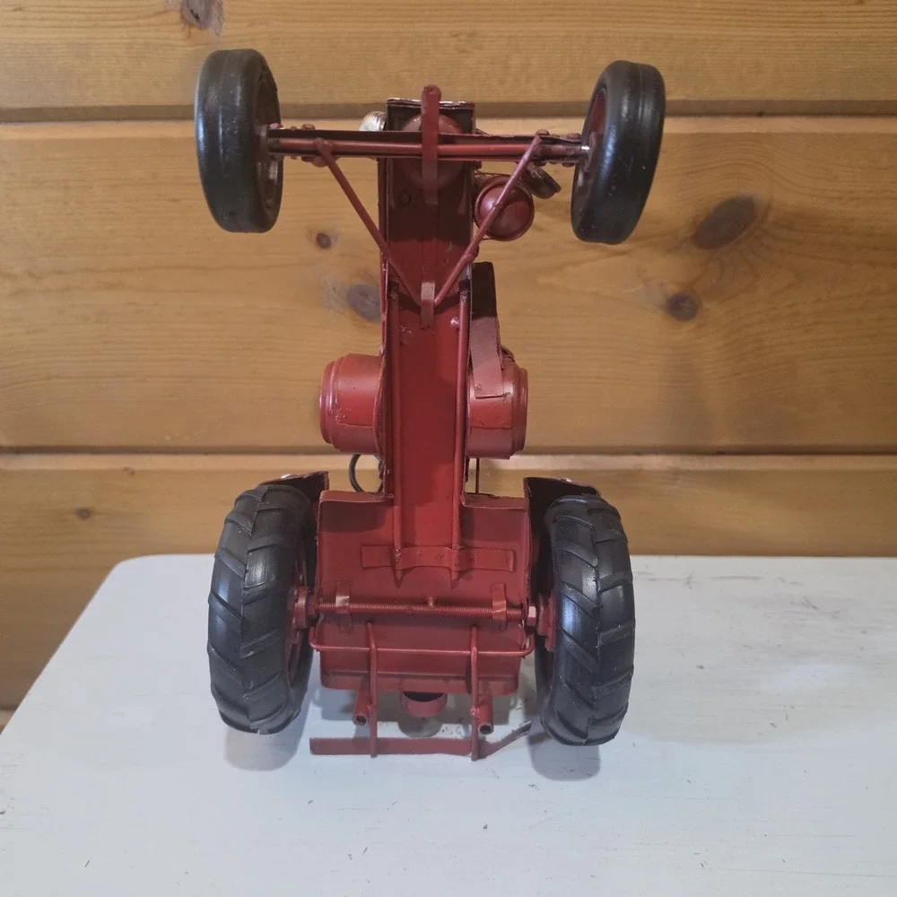Vintage red Metal Tractor Farmall Cub 12